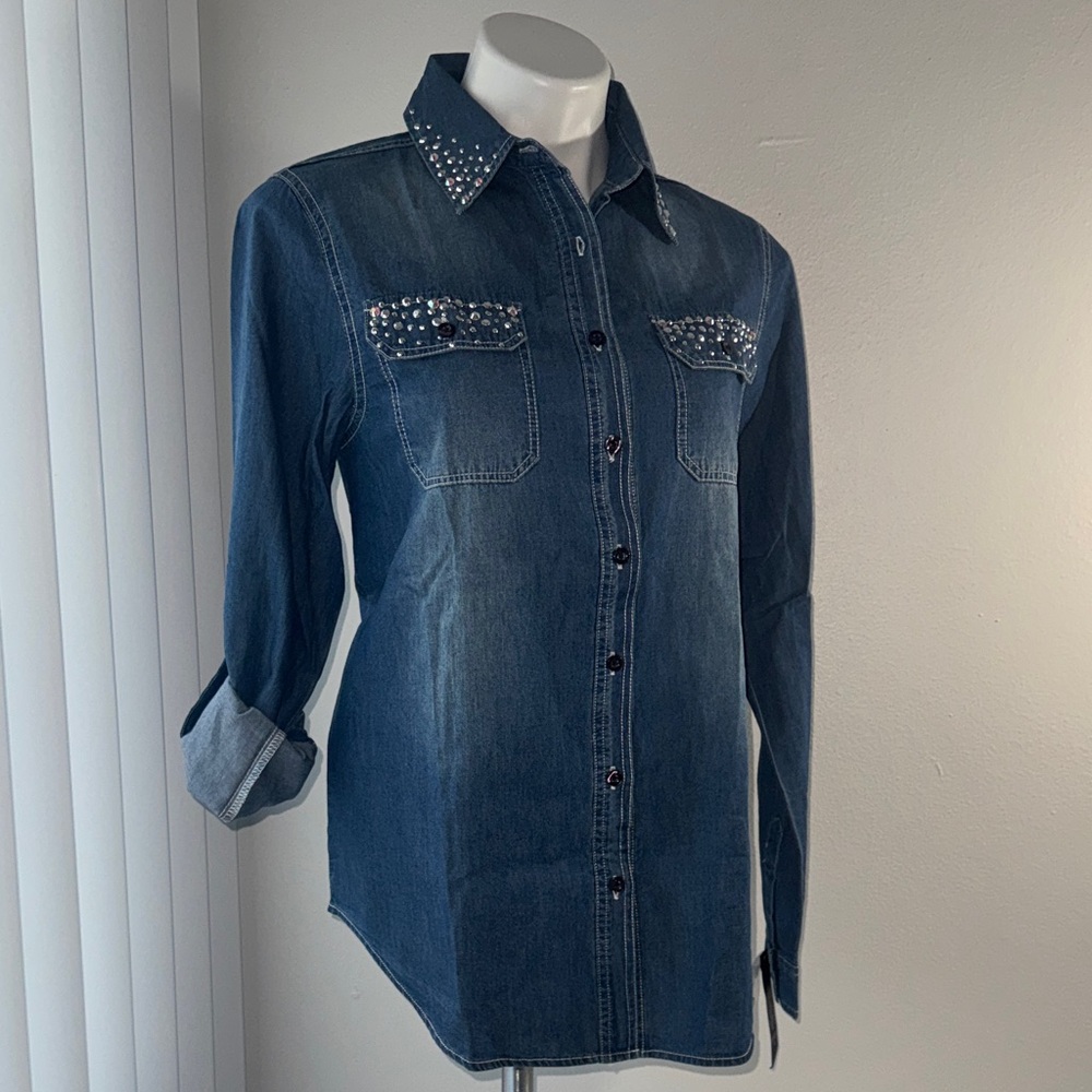 Christine Alexander Blue Denim with Swarovski Elements